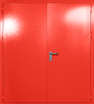 Двупольная глухая дверь ei-60 (цвет красный RAL 3020)