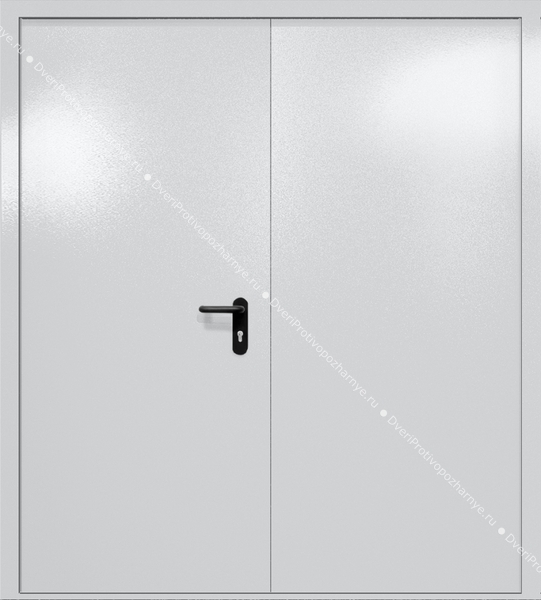 Двупольная глухая дверь ei-60 (цвет светло-серый RAL 7047)