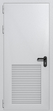 Однопольная глухая техническая дверь с вентиляцией (цвет светло-серый RAL 7047)