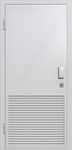 Однопольная глухая техническая дверь с вентиляцией (цвет светло-серый RAL 7047)