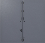 Распашные крупногабаритные ворота ei-60 (цвет темно-серый RAL 7015)